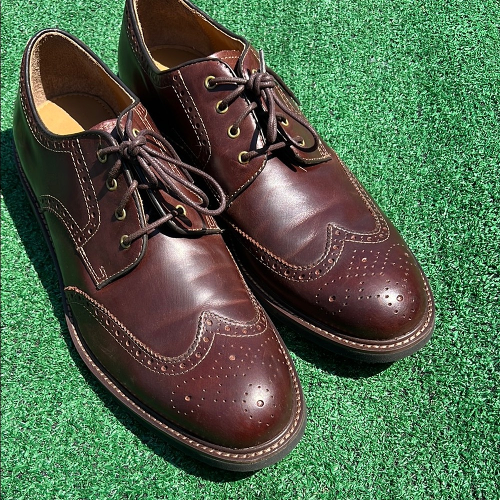 Johnston & Murphy Brown Leather Oxford Wingtips